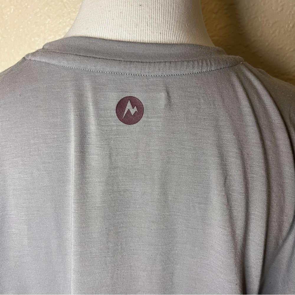Marmot Men’s Crewneck Colorblock and Striped Short Sleeve Tee T-Shirt Grey - Picture 4 of 9